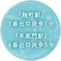麹町駅1番出口徒歩1分半蔵門駅6番出口徒歩5分